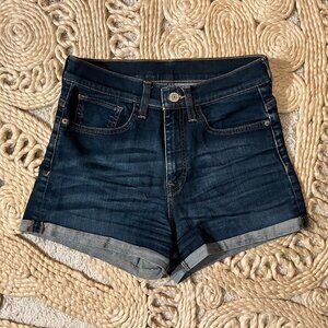 Express High Waisted Cuffed Denim Shorts